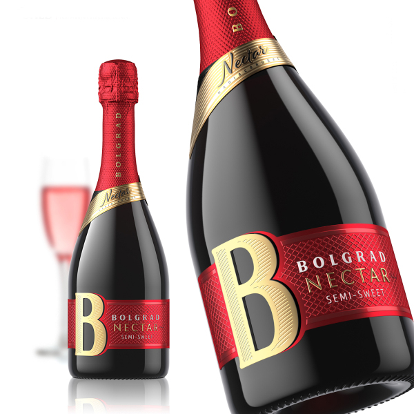 Вино игристое Bolgrad Nectar красное полусладкое 0,75л 10-13,5% купить