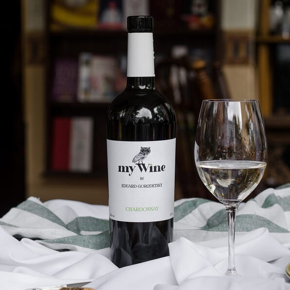 Вино белое сухое My Wine Eduard Gorodetsky Шардоне 0,75л 12,5% купить