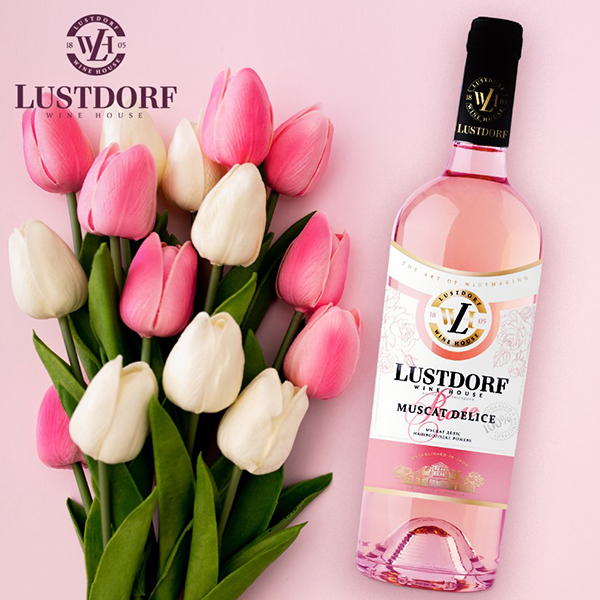 Вино Lustdorf Muscat Delice розовое полусладкое 0,75л 9-13% в Украине