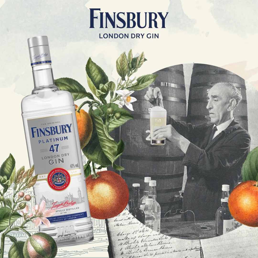 Джин Finsbury Platinum London Dry Gin 1л 47% купить