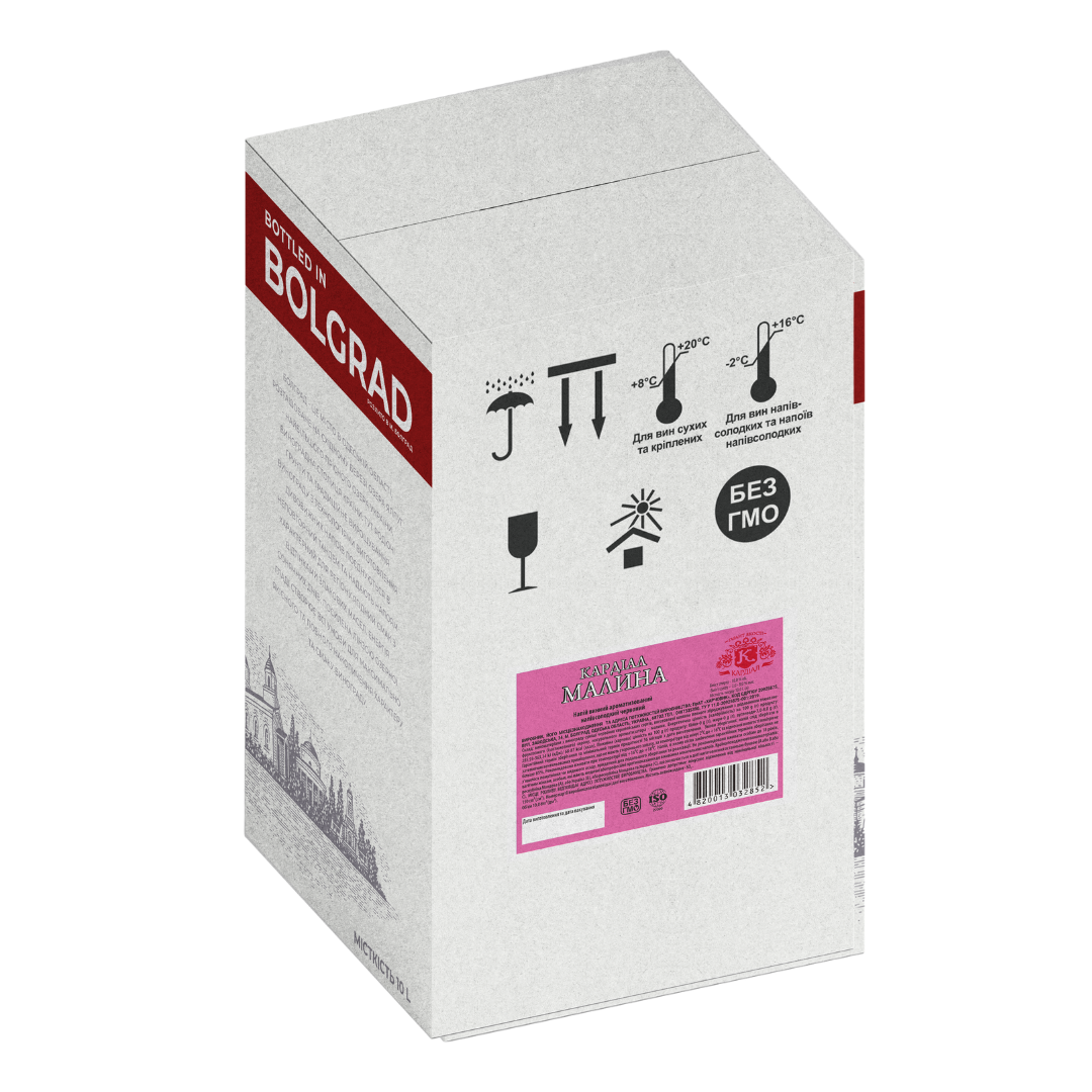 Напій винний Болград Малина червоний напівсолодкий 10л 9-12% купити