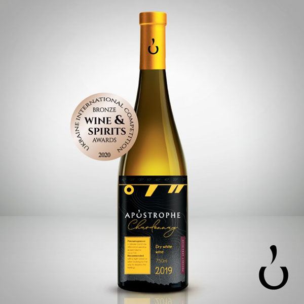 Вино Apostrophe Chardonnay белое сухое 0,75л 10–14% купить