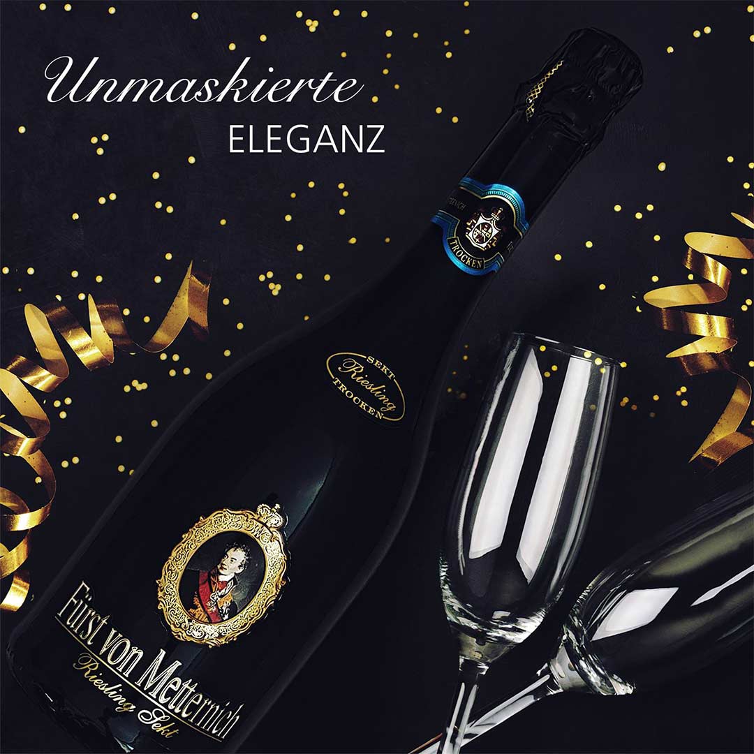 Вино игристое Furst von Metternich Riesling 0,75л белое сухое 12% купить