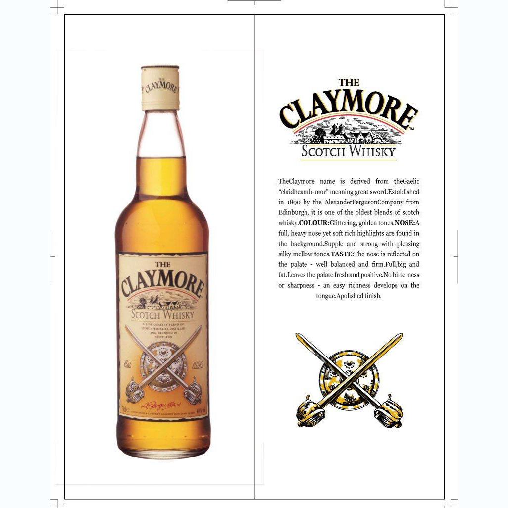 Виски Claymore 0,7л 40% + 2 стакана купить