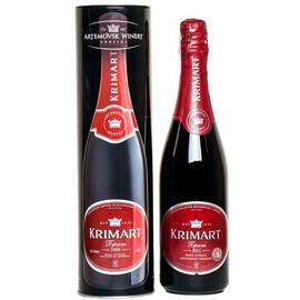 Вино ігристе Krimart червоне брют 0,75л 10-13,5%