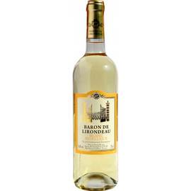 Вино Baron de Lirondeau белое полусладкое 0,75л 10,5%