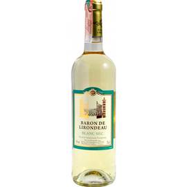 Вино Baron de Lirondeau біле сухе 0,75л 11%