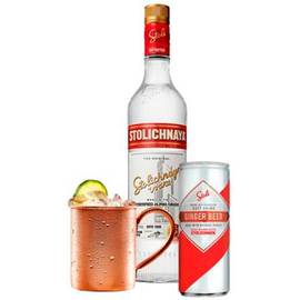 Горілка Stolichnaya 2л 40% + 24 Ginger Beer Stoli