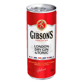Слабоалкогольный напиток Gibson's London Dry Gin & Tonic 0,25л 5%