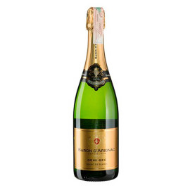 Вино игристое Baron d'Arignac белое полусухое 0,75л 11%