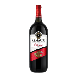 Напиток винный Aznauri Вишня красный полусладкий 1,5л 8,5-10%