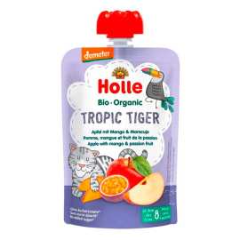 Пюре Tropic Tiger з яблуком, манго та маракуєю органічне (з 8 місяців) Holle 100г
