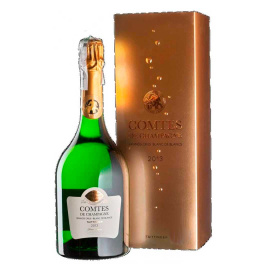 Шампанське Taittinger Comtes de Champagne Blanc de Blancs 2013 біле брют у подарунковій коробці 0,75л 12,5%