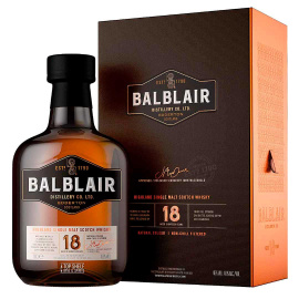 Виски односолодовый Balblair 18yo 0,7л 46%