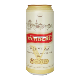 Пиво Vamberg Lager светлое фильтрованное 0,5л 5,2%