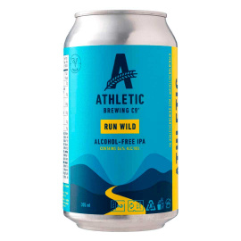 Пиво світле нефільтроване пастеризоване Атлетік Ран Вайлд IPA безалкогольне 355мл