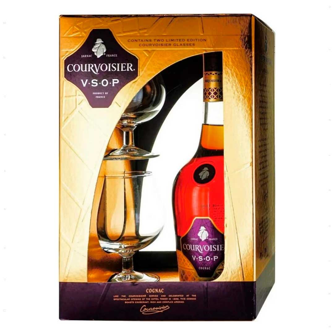 Коньяк Courvoisier VSOP 0,7л 40% с 2 бокалами