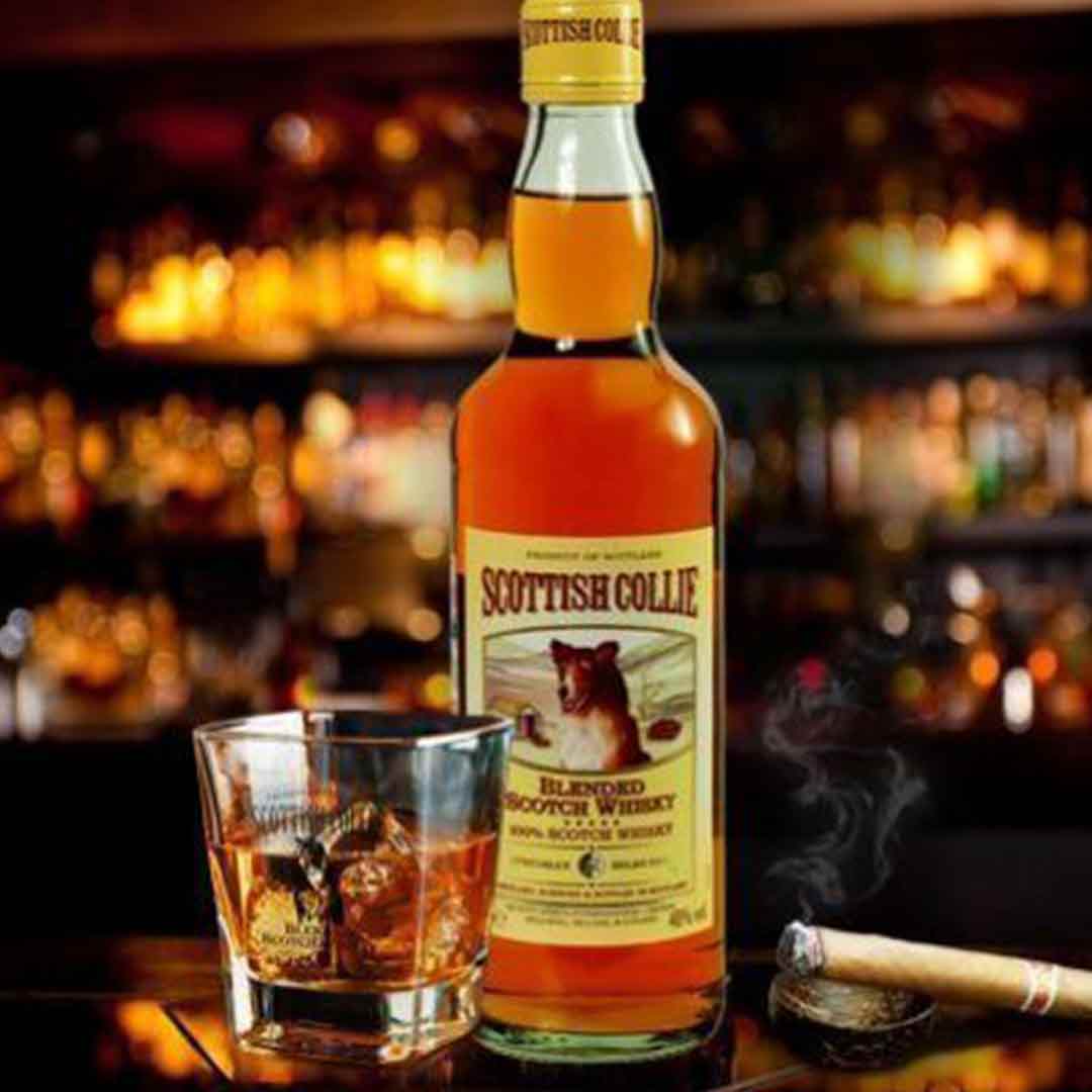 Виски Scottish Collie 0,7л 40% с 2 бокалами купить