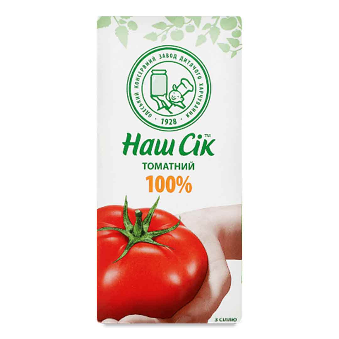 Сок Наш Томатный сок с мякотью с солью 1,93 л