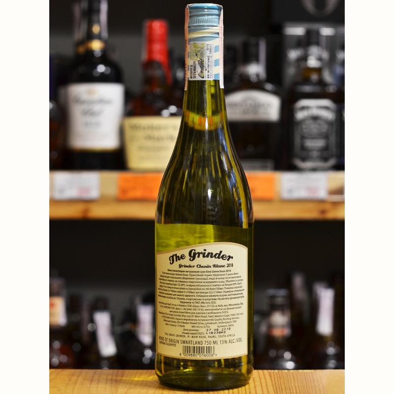 Вино The Grinder Chenin Blanc белое сухое 0,75л 13% купить