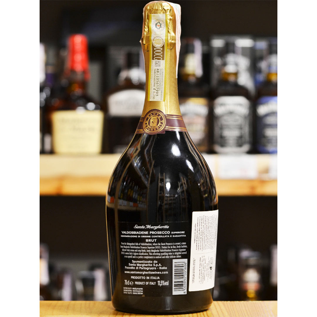 Вино игристое Valdobbiadene Prosecco Superire DOCG белое брют 0,75 л 11,5% купить