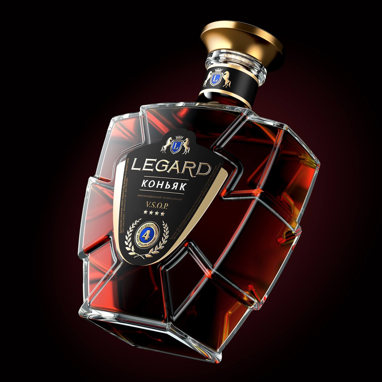 Бренді Legard VSOP ординарний чотири зірочки 0,5л 40% купити