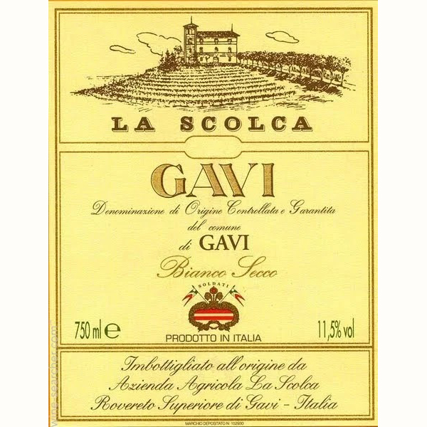 Вино La Scolca Gavi del Comune di Gavi белое сухое 0,75л 13% купить