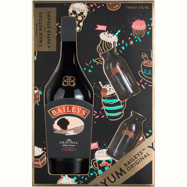 Лікер Baileys 0,7л 17% у подарунковій упаковці + 2 мол.чашки купити