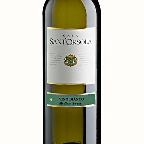 Вино Sant'Orsola Bianco белое полусладкое 0,75л 11% купить