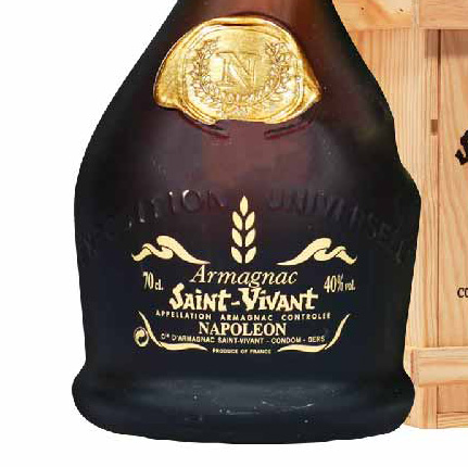 Арманьяк Saint-Vivant Napoleon 0,7 л 40% в подарочной упаковке купить