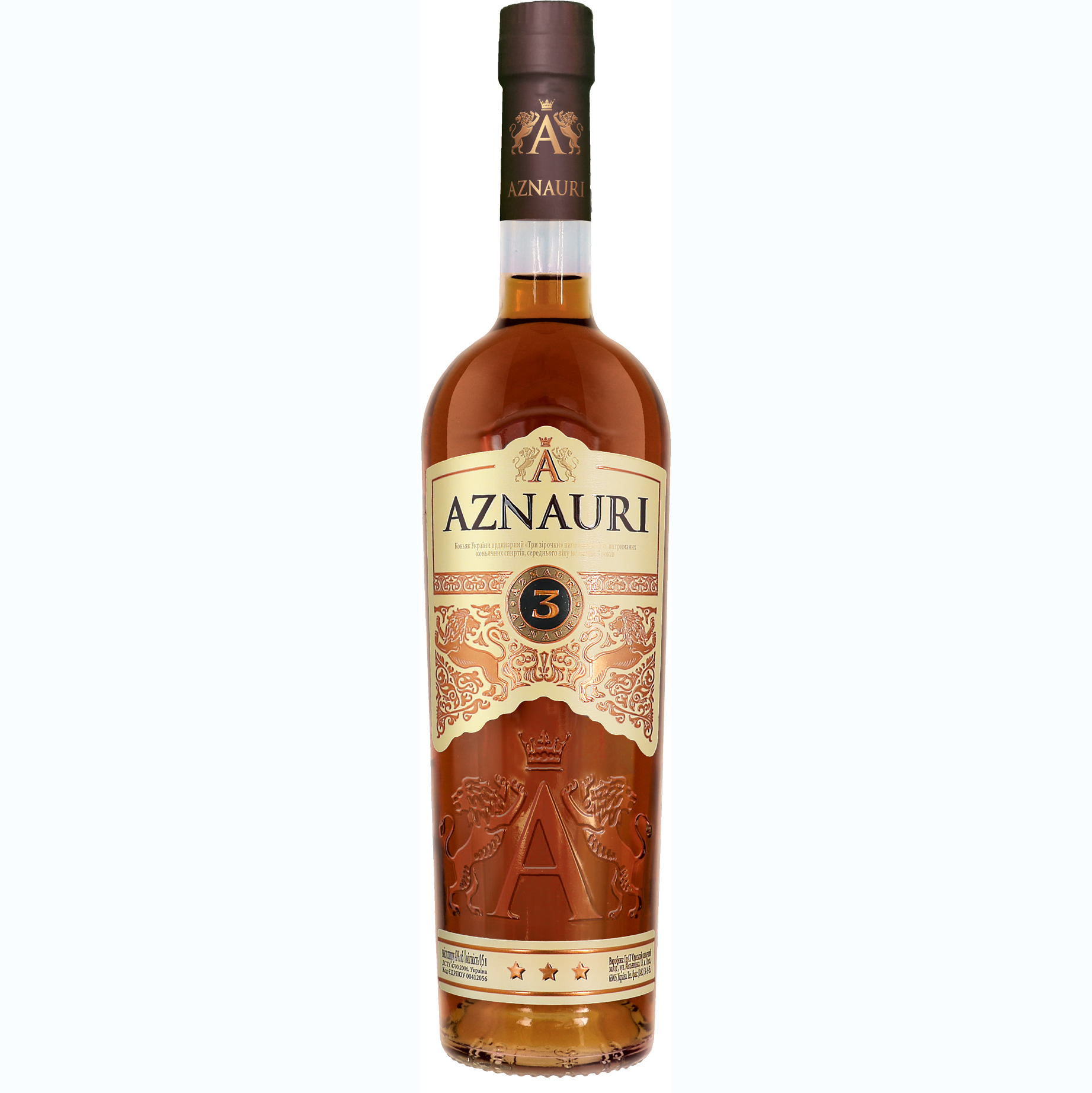 Коньяк Украины Aznauri 3 года выдержки 0,5л 40%