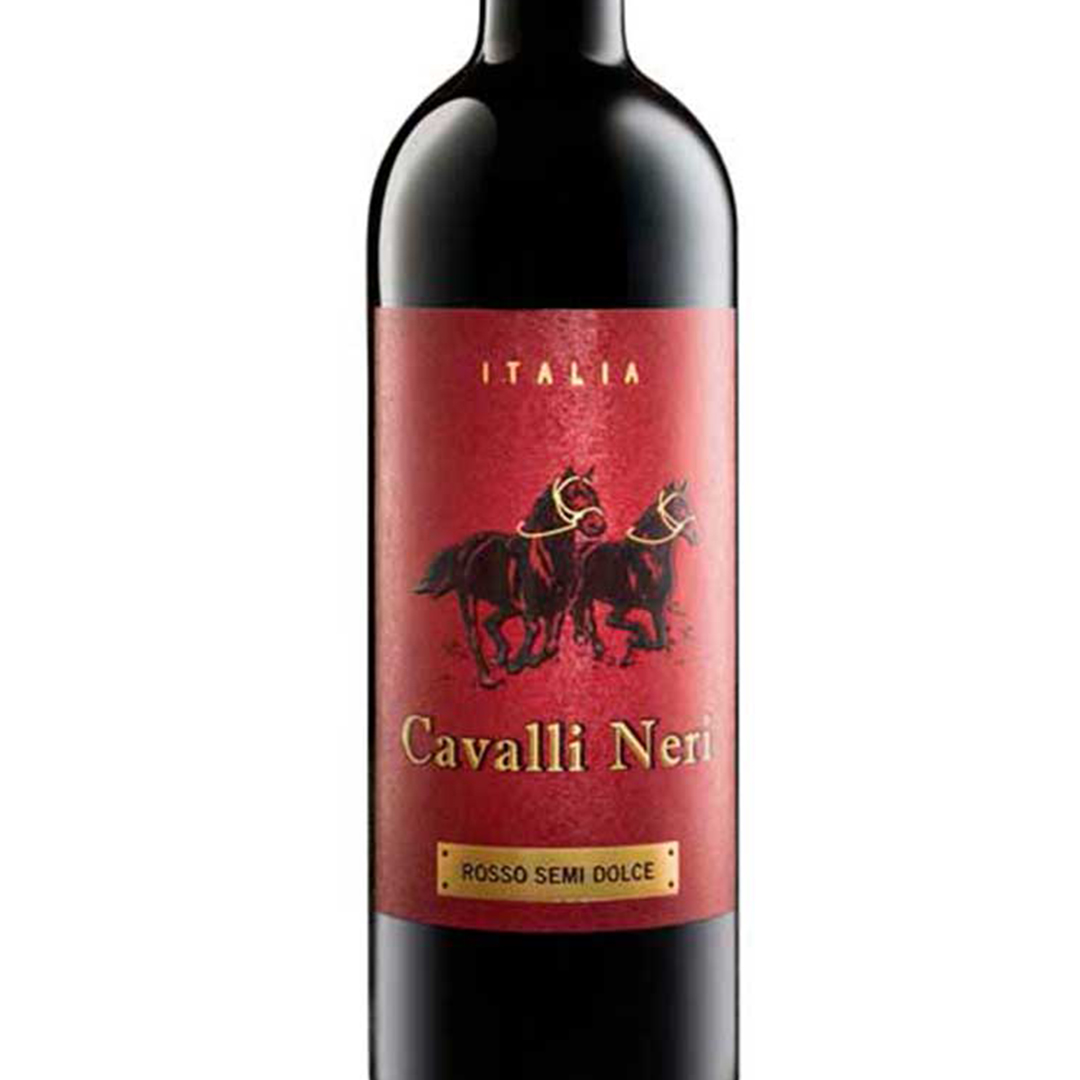 Вино Cavalli Neri Rosso Italiano Semi-Dolce красное полусладкое 0,75л 12% купить