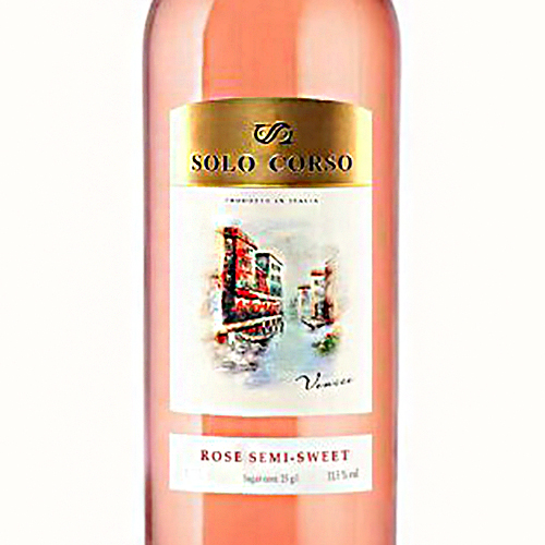 Вино Solo Corso Rosato VDT розовое полусладкое 0,75л 11% купить