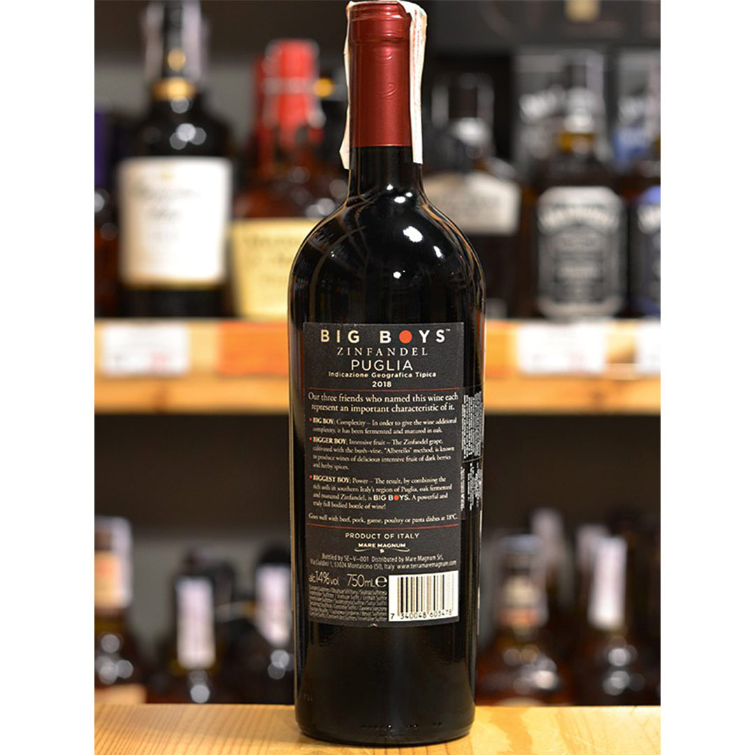 Вино Mare Magnum Zinfandel Big Boys красное сухое 0,75л 14,5% купить