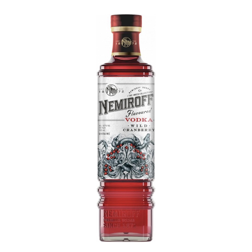Настойка Nemiroff De Luxe Дикая Клюква Wild Cranberry 0,5л 40%