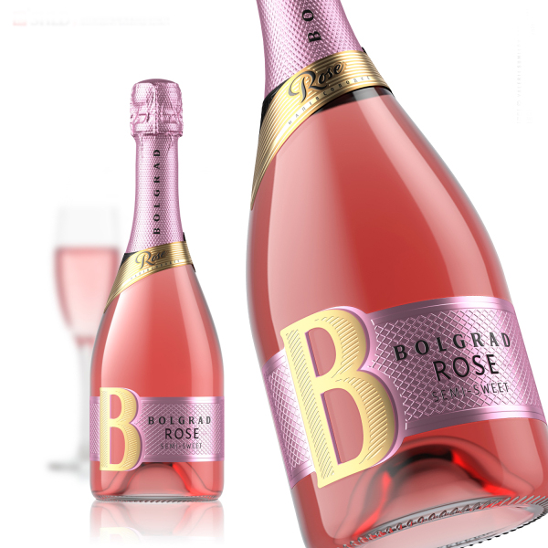 Вино игристое Bolgrad Rose розовое полусладкое 0,75л 10-13,5% купить