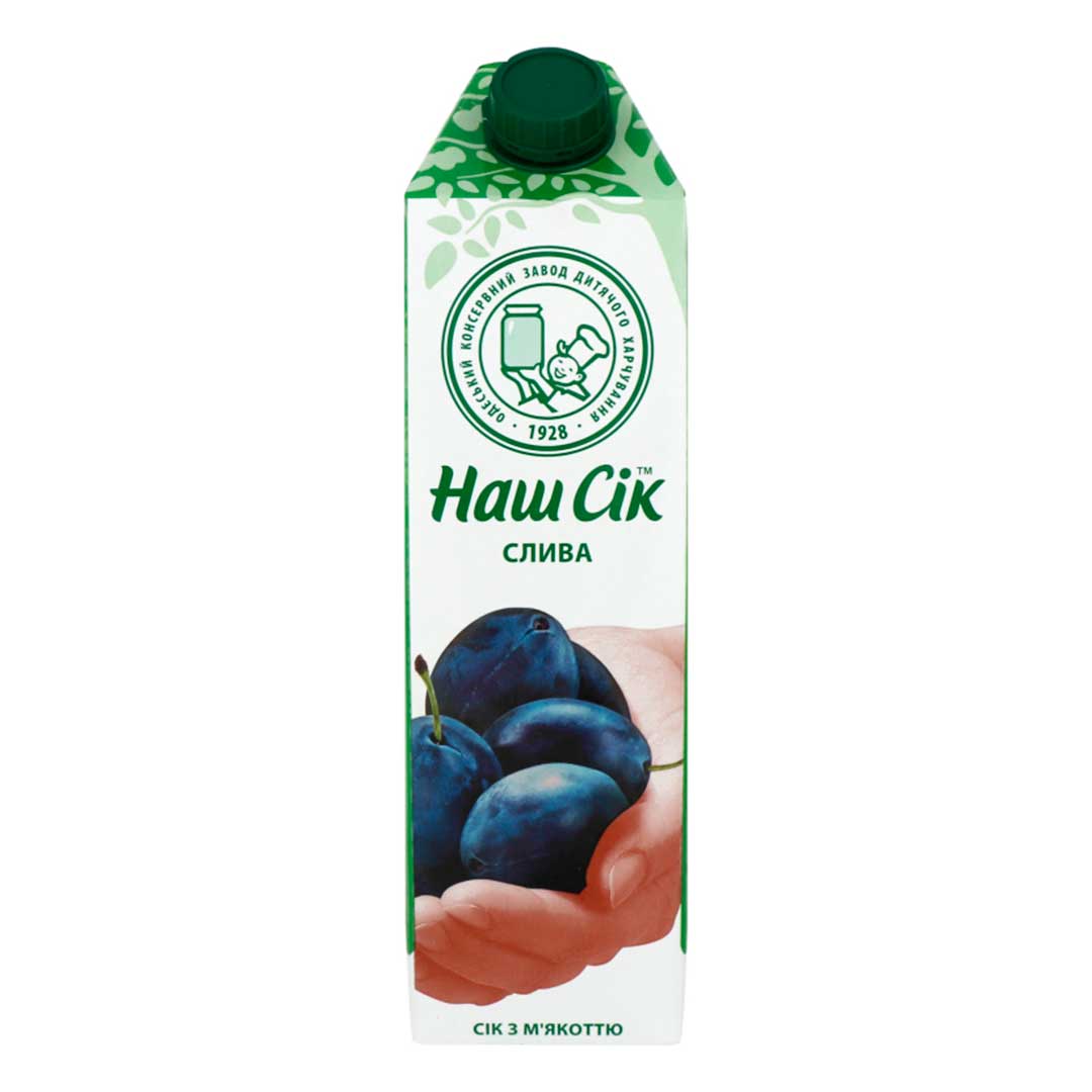 Сок Наш Сок сливовый с мякотью 0,950л
