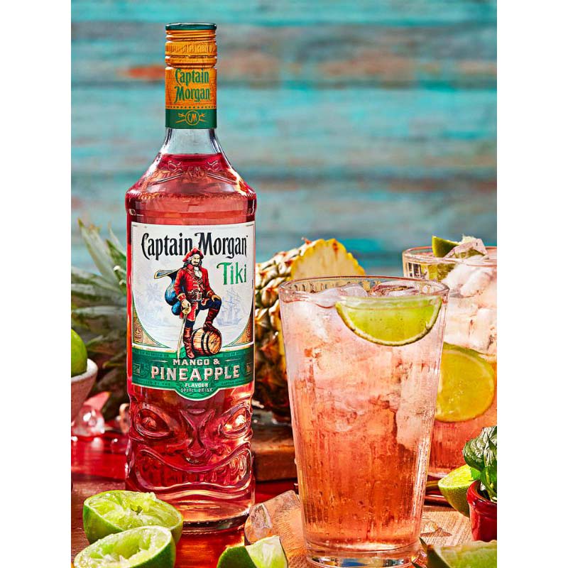 Ром Captain Morgan напиток на основе рома Tiki Mango+Pineapple 0,7 л 25% купить