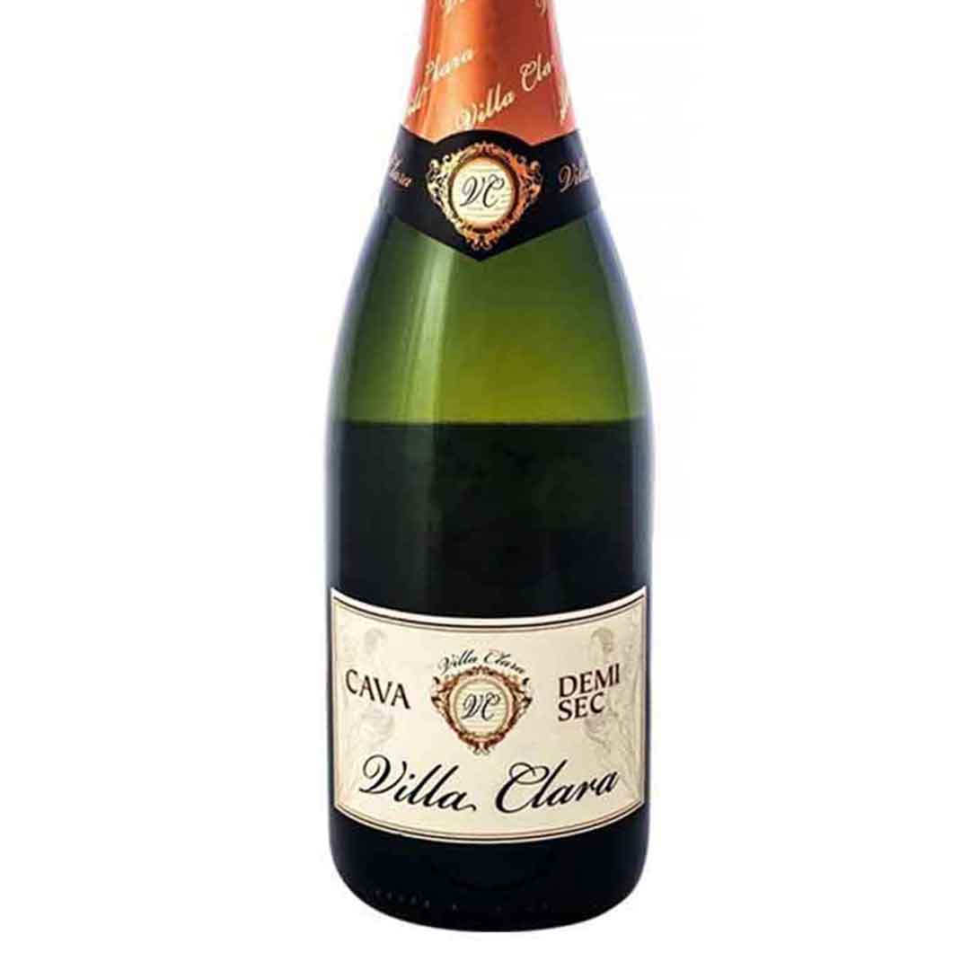Вино игристое Villa Clara Cava Semi Seco белое сухое 0,75л 11,5% купить