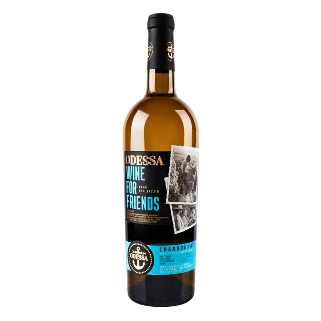 Вино Odessa Wine For Friends Шардоне біле напівсолодке 0,75л 9-13%