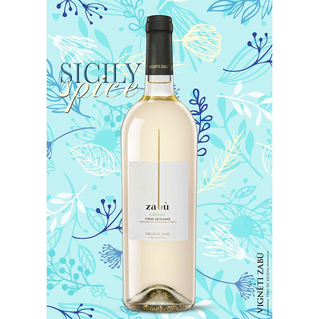 Вино Vigneti Zabu Grillo Sicilia белое сухое 0,75л 12,5% купить