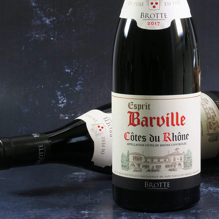 Вино Brotte Cotes du Rhone Esprit Barville Rouge красное сухое 0,75л 14% купить