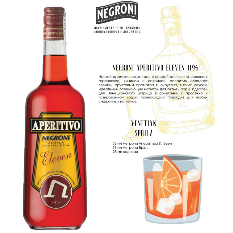 Лікер Negroni Eleven 1л 11% купити