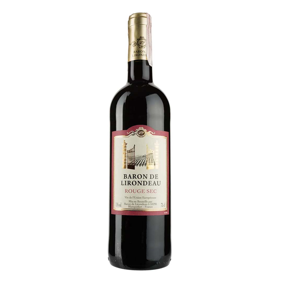 Вино Baron de Lirondeau Rouge Sec червоне сухе 0,75л 11%