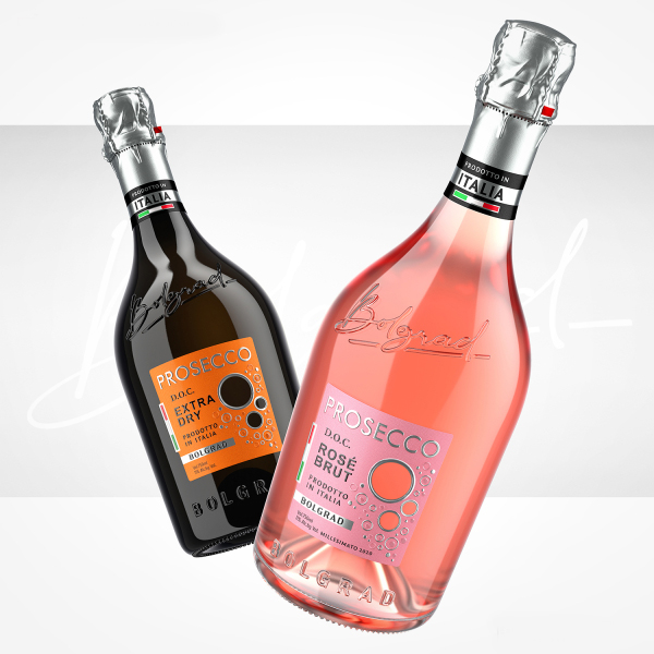 Вино игристое Bolgrad Prosecco Rose Brut DOC 0,75л 11% купить
