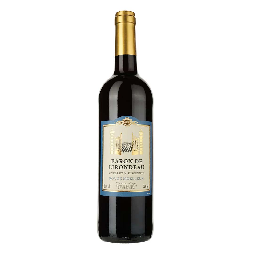 Вино Baron de Lirondeau червоне напівсолодке 0,75л 10,5%