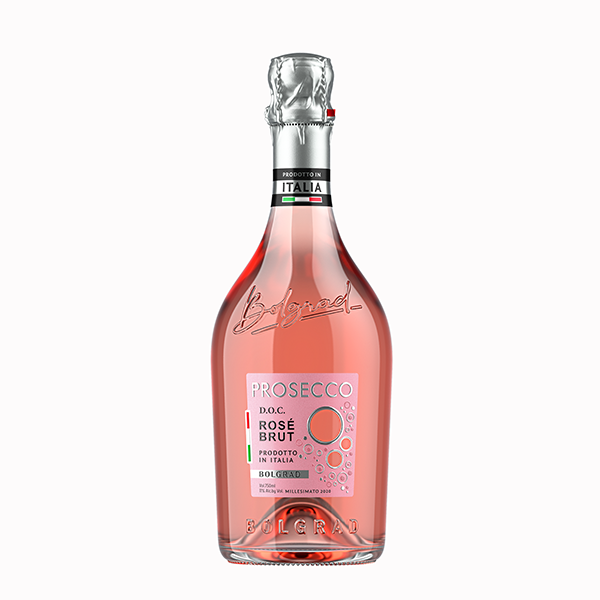 Вино игристое Bolgrad Prosecco Rose Brut DOC 0,75л 11%