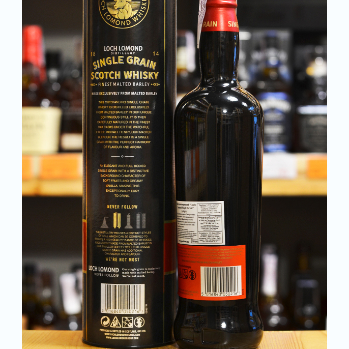 Виски Loch Lomond Single Grain 0,7 л 46% в тубусе купить