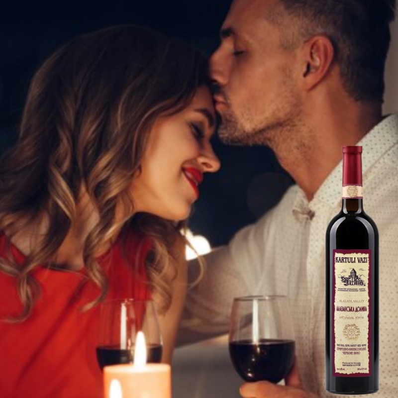 Вино Kartuli Vazi Алазанская долина красное полусладкое 1,5л 11% купить