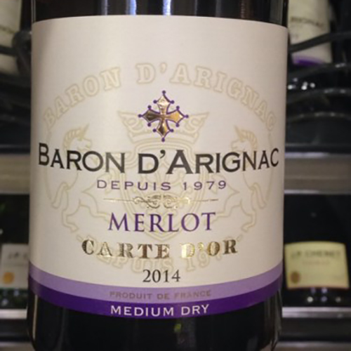 Вино Baron d'Arignac Merlot червоне напівсолодке 0,75л 12% купити